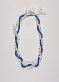 White Royal Blue Graduation Lei | Kailua High School Lei | Forever Lei Hawaii | Handmade White Blue Lei | LEGO Flower Lei | Class of 2026