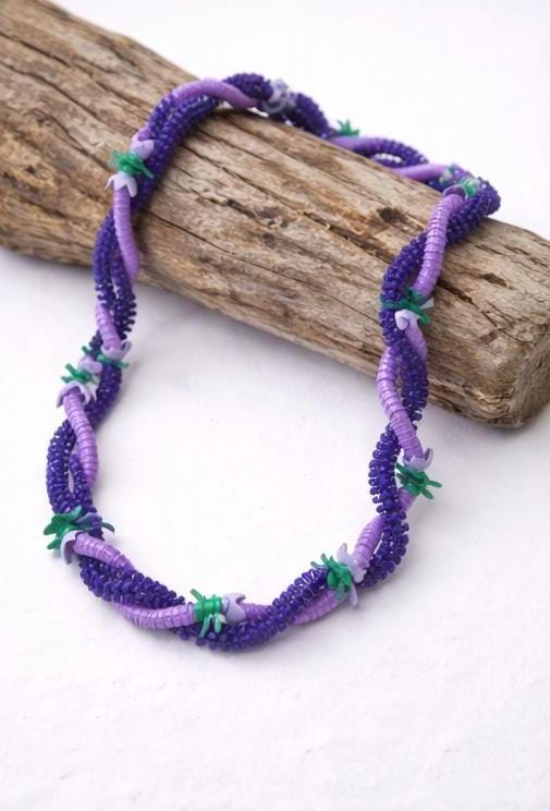 Purple Lavender Double Strand Forever Lei | Graduation Keepsake Necklace