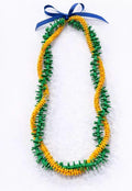 ʻIlima & Maile Inspired Forever Lei | Green Yellow Hawaiian Graduation Keepsake