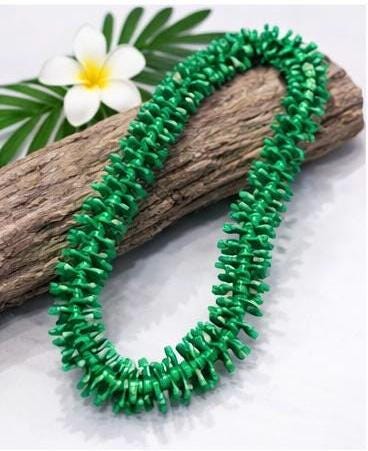 Green Forever Lei | Hawaiian Graduation Keepsake | Island Style Celebration Necklace