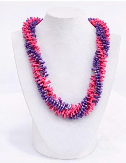 Pink Purple Forever Lei | Hawaiian Keiki Graduation Keepsake Necklace