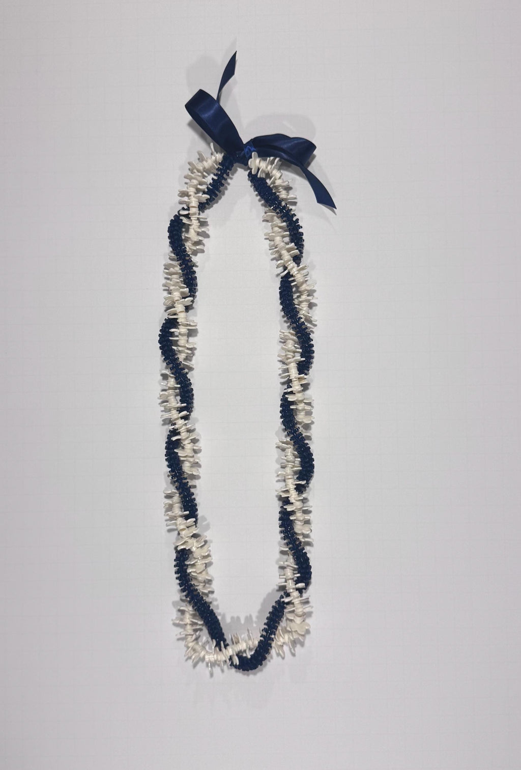 Navy Blue White Graduation Lei | Forever Lei Hawaii | LEGO Flower Lei | Graduation Lei | Kamehameha School Inspired  Lei | Class of 2026