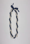 Navy Blue White Graduation Lei | Forever Lei Hawaii | LEGO Flower Lei | Graduation Lei | Kamehameha School Inspired  Lei | Class of 2026