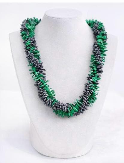 Green Grey Forever Lei | Hawaiian Graduation Keepsake Celebration Island Style