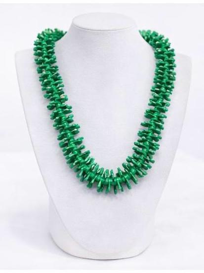 Green Forever Lei | Hawaiian Graduation Keepsake | Island Style Celebration Necklace