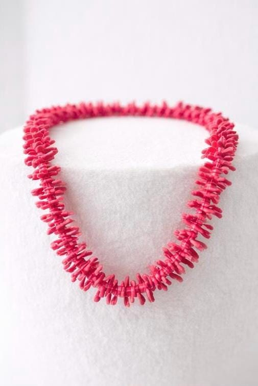 Handmade Pink Forever Lei Necklace | Hawaiian Inspired Graduation Keepsake