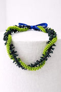 Green Forever Lei | Hawaiian Graduation Keepsake Necklace | Lime Dark Spiral Design