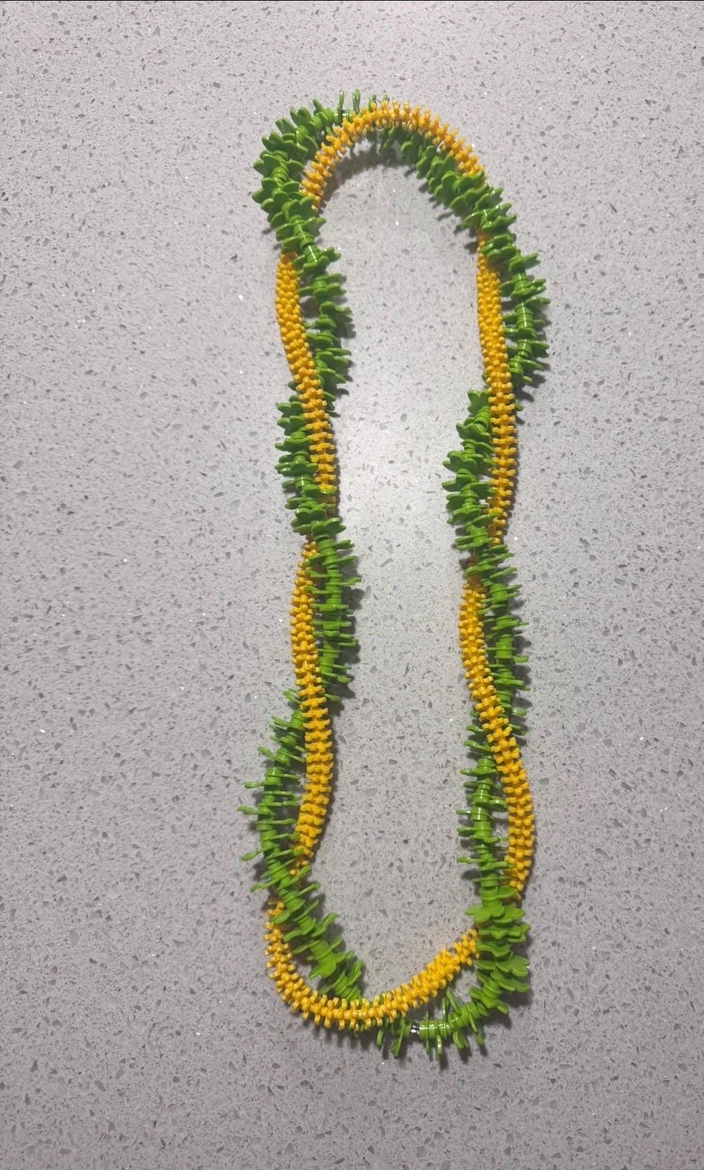 Handmade Forever Lei | Yellow Green Hawaiian Graduation Keepsake