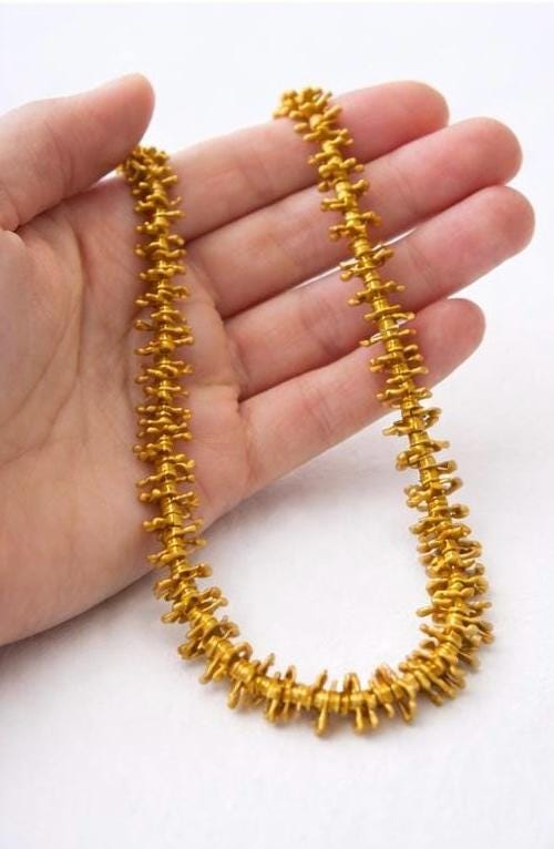 Handmade Gold Tone Forever Lei | Minimalist Hawaiian Jewelry Alternative