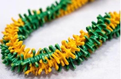 ʻIlima & Maile Inspired Forever Lei | Green Yellow Hawaiian Graduation Keepsake