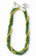 Green & Yellow Graduation Lei | Hawaiian Inspired Forever Lei | Lego Lei | Class of 2026 Gift | School Spirit Lei