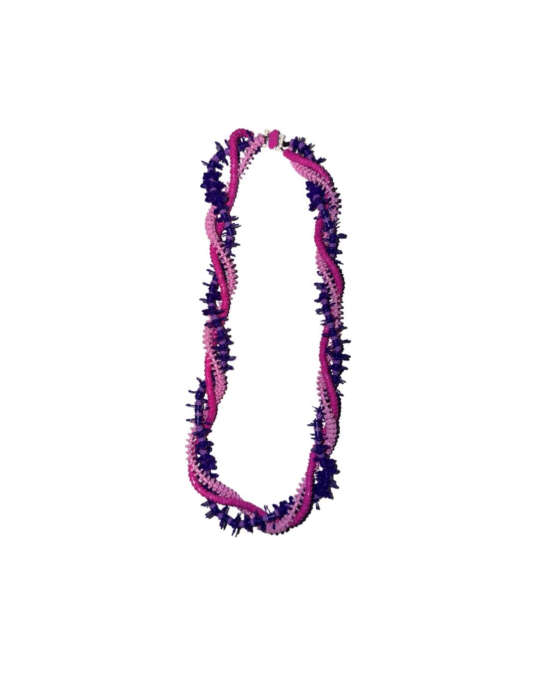 Purple Pink Graduation Lei | Handmade Ribbon Lei | Custom Forever Lei | Graduation Gift Hawaii | High School College Lei | Hawaiian Mommy