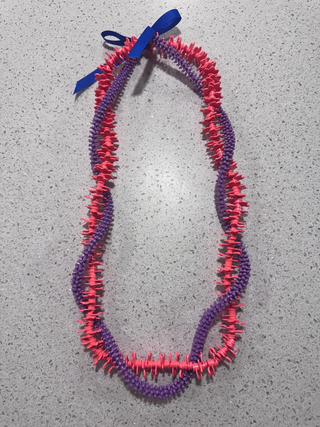 Pink Purple Forever Lei | Hawaiian Keiki Graduation Keepsake Necklace