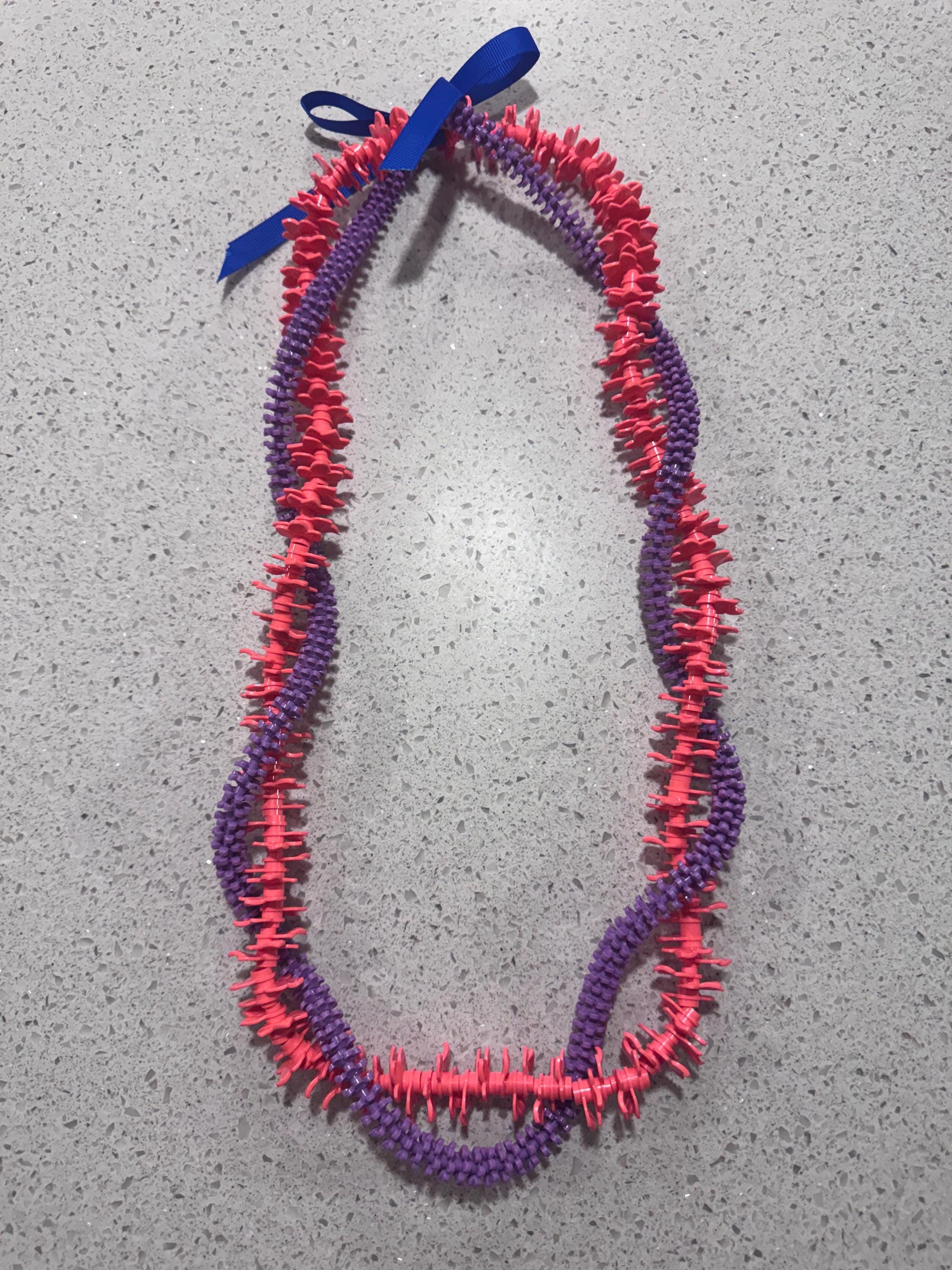 Pink Purple Forever Lei | Hawaiian Keiki Graduation Keepsake Necklace